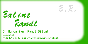 balint randl business card